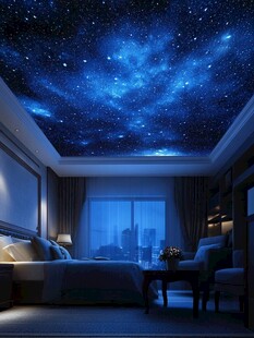 梦幻星空卧室天花板设计