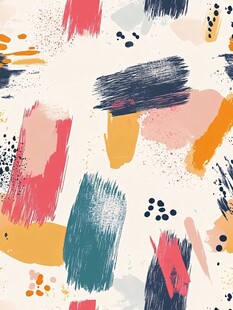 抽象笔触多彩艺术图案