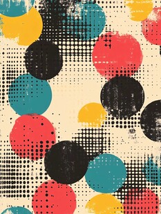 波普风圆点图案背景设计