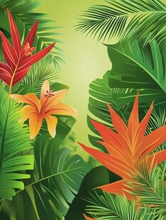 热带植物花卉绚丽风光