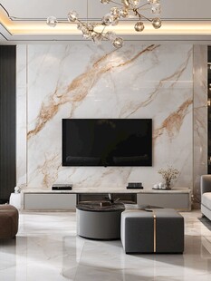 现代轻奢风客厅电视背景墙