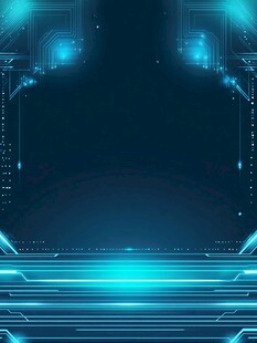 科技感蓝光电路板背景图