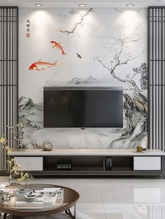 中式客厅电视背景墙装饰