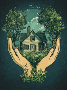 双手守护的田园小屋