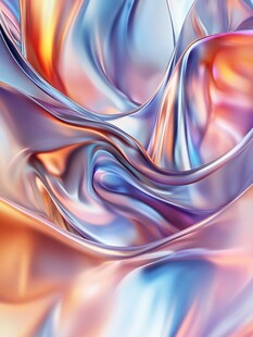 炫彩流动的抽象光影纹理