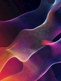 梦幻炫彩流动粒子波浪图