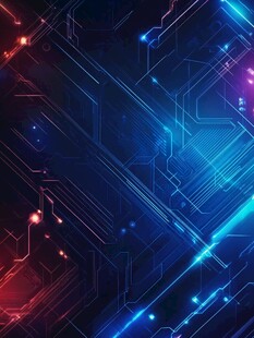 科技感炫彩电路背景图