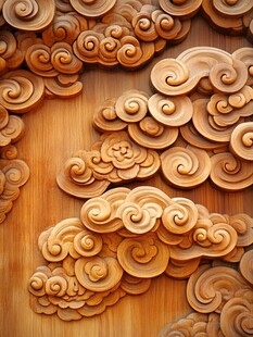 中式木雕云纹精美装饰