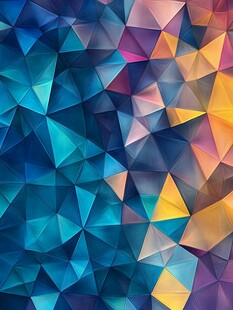 多彩几何多边形抽象背景图