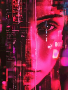 赛博朋克风的人物数字视效