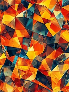 多彩几何多边形抽象图案