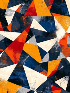 几何拼接抽象多彩图案