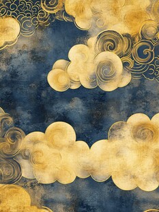中式古典云纹图案背景