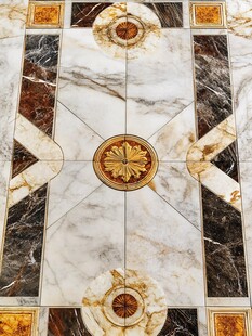 奢华大理石拼花地面装饰