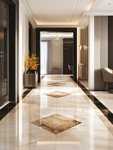 豪华现代风走廊地面设计