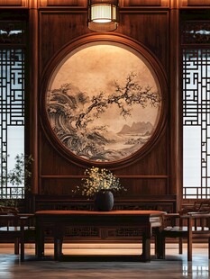中式典雅客厅艺术装饰画