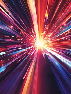 炫彩光线爆发特效画面