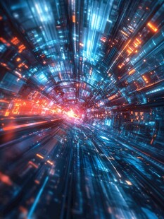 科技感未来时空隧道场景