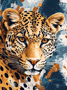豹纹艺术风的猎豹头像
