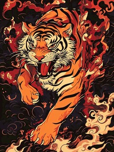 猛虎踏焰图