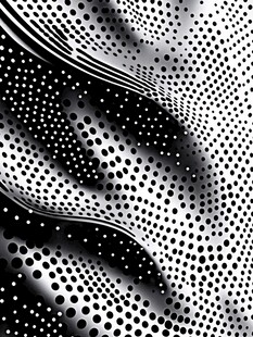 黑白波点抽象纹理图案
