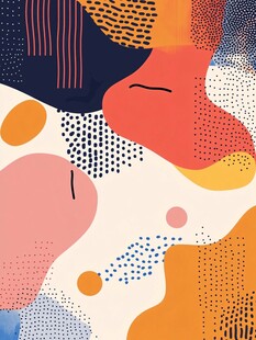 抽象几何多彩艺术图案