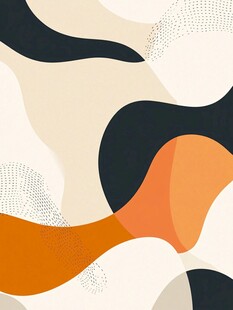 抽象几何色块构成艺术图案