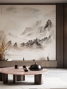 中式茶室的雅致山水意境