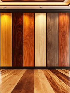 多样木纹墙面与地板展示