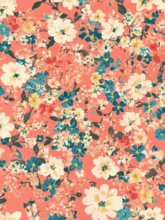 粉色花卉无缝图案纹理