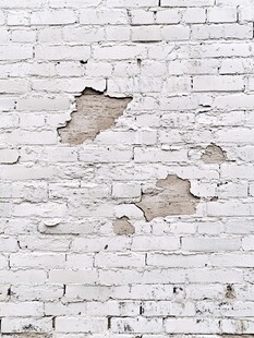 破旧白色砖墙纹理图
