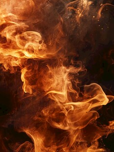 炽热火焰燃烧的动感画面