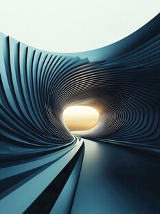 梦幻隧道光影艺术景象