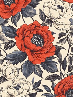 复古花卉图案精美布料