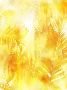 金黄梦幻羽毛纹理背景图