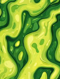 绿色流体艺术纹理图案