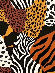 动物纹拼接图案设计