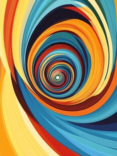 绚丽色彩旋涡抽象艺术图