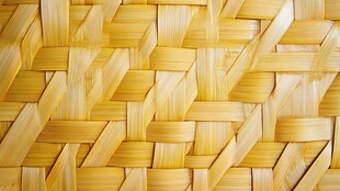 精美竹编纹理特写