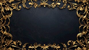 黑金奢华边框背景图