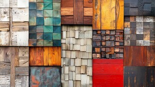 多样木板拼接纹理图案