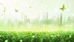 绿色都市田园 蝶舞之景