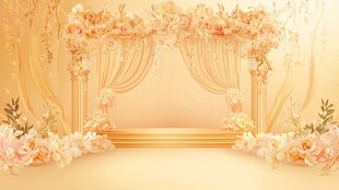 浪漫梦幻花卉婚礼舞台