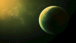 神秘星球的太空奇幻景象