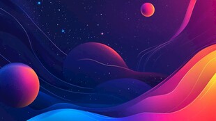 梦幻宇宙星球绚丽场景