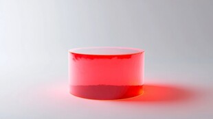 红色透明圆柱体凝胶