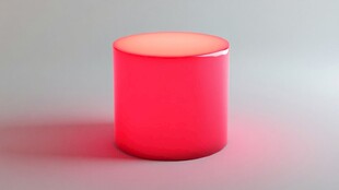 红色圆柱形发光物件