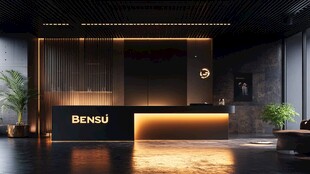 现代风格高端接待前台空间