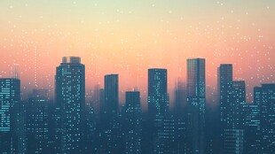 梦幻城市夜景 璀璨天际线