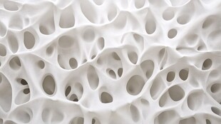 白色多孔结构纹理特写